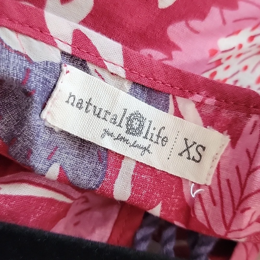 NATURAL LIFE Auguste Floral Dress XS X Small Pink Bohemian Hippie - Picture 8 of 9